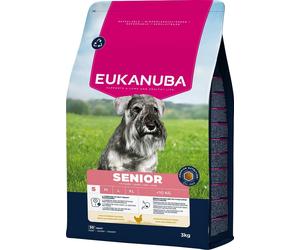EUKANUBA Senior Small Breeds Chicken 3 kg nourriture sèche pour chiens âgés de petites races riche en poulet frais