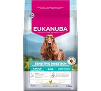 EUKANUBA Sensitive Digestion Aliment pour Chiens au Poulet et au Riz très digestible - Aliment Sec Special Care adapté à l’estomac des Chiens Adultes sujets aux Troubles digestifs, 2,3 kg