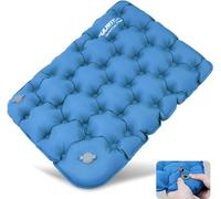 EULANT Coussin de Voyage Gonflable, Imperméable Coussins de Siège pour Camping Exterieur Avion Voyages Stade Voiture Kayak Concert Plage Pelouse Chaise de Bureau,Main Pressant Gonflé