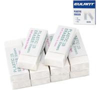 EULANT Lot de 10 Gommes Blanches pour Enfants, Gomme Douces 2B pour Bureau Scolaire, Croquis, Peinture, Arts Visuels