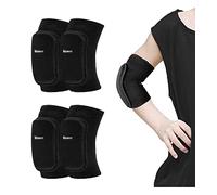 EULANT Souples Protection Coude, Elastique Coudières Sport pour Danse Roller Patin Velo Basket Volley Trotinette Skateboard Freestyle Football Lutte Breakdance Scooter Patinage,XS - 2 Paires