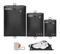 EULANT TPU Sacs de Voyage Sous Vide avec Pompe, Réutilisable Kit de Rangement Sous Vide pour Voyage,Organiseur de Sac de Compression avec IPX8 Zip,3 Sacs Sous Vide Etanches + 1 Sac à Chaussures