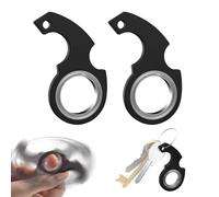EULAPGOE 2 pièces Porte-clés Spinner Key Spinner Fidget Ring Toy Fidget Key Flipping Toy for Teens(Noir)