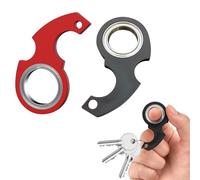 EULAPGOE 2 pièces Porte-clés Spinner Key Spinner Fidget Ring Toy Fidget Porte-clés Key Flipping Toy for Teens(Noir et Rouge)