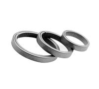 EULAPGOE 3 Pièces Bagues Porte-clés en Titane, Anneau Porte-clés Plat Titane, Anneau Porte-clés divisé en Titane avec Design à poussée latérale