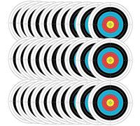 EULAPGOE 30 pièces Cibles Papier, Papier Cible tir à l'arc pour entraînement tir à l'arc 40X40cm Standard International 10 Anneaux Supports de cibles Papier