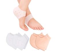 EULAPGOE 4 Paires Protège Talons en Gel, Insertions De Fasciite Plantaire, Coussin en Silicone Pur Soulager
