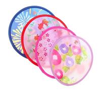 EULAPGOE 4 Pièces Éventail à Main Rond, Style Fruits D'été Pliable pour Les Femmes, Les Filles, L'usage Quotidien