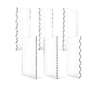 EULAPGOE 6 Grattoir à Gâteau en Acrylique Transparent, Gâteau Grattoir Décoration Peigne pour Crème, Outils pour Gâteaux de Différentes Formes