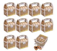 EULAPGOE Coffret Trésor Pirate Enfant - 10 Pcs, Mini Coffre à Jouets 7x11x14cm - Idéal pour Anniversaire, Fête Pirate, Activités et Cadeau Enfant - Coffret Cadeau Thème Pirate