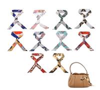 EULAPGOE Foulard soie cheveux femme 10 pièces - Bandeau satiné 90x4 cm multicolore - Accessoire élégant pour coiffure, sac à main ou cou quotidien