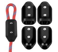 EULAPGOE Serre Cordon Ajustable, 4 pièces, pour Cordes de 8,5 à 10 mm, en Plastique renforcé et INOX, pour Fixer ou Relier Les Cordes - Idéal pour DIY, extérieur, et Usage Quotidien