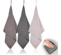 EULAPGOE torchons Barista Microfibre 3 pièces 30x30 cm Nettoyage Machine à café Vapeur filtres Cuisine Professionnelle et Maison Khaki Marron Gris