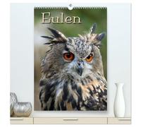 Eulen (hochwertiger Premium Wandkalender 2026 DIN A2 hoch), Kunstdruck in Hochglanz: Lautlose Jäger der Nacht