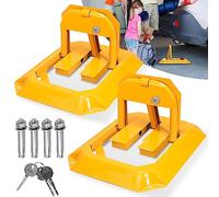 Eulenke 2 Barriere de Parking avec 8 vis d'expansion, arceau parking avec 6 clés, serrure de parking Rabattable, stop parking pour garage, allée