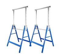Eulenke 2x Tréteaux télescopiques, Hauteur réglable 80-130cm, Bleu, Charge maximale 200 kg TRETEAU DE CHANTIER