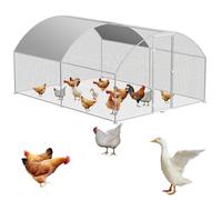 Eulenke 3 x 4 x 2 m - Poulailler avec enclos pour petits animaux - Pour l'extérieur, poulailler avec rabat de poulet, cage à oiseaux, cage à poules, enclos pour petits animaux