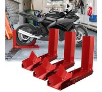 Eulenke 3X Bloque Roue Moto Support moto 9 Trous Béquilles pour Moto Support de Base Convient pour les pneus 8-24 pouces Support de Transport avec 3 trous de d'ancrage Support de roue Pour remorque