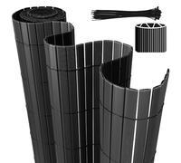 Eulenke Canisse en PVC Brise Vue, clôture d'intimité 80 x 400 cm avec Serre-câbles Lattes renforcées, Brise-Vue pour clôture de Jardin, terrasse, Anthracite