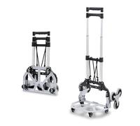 Eulenke Diable pliable en aluminium, capacité de charge jusqu'à 75 kg, diable de transport pliable avec poignée réglable en hauteur sur trois niveaux, idéal pour le transport, 9087003