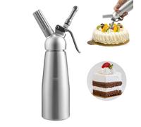 Eulenke Distributeur de crème Whipper Siphon à Chantilly Professionnel Siphons pour Mousses et Crèmes 500ML CARTOUCHE POUR SIPHON