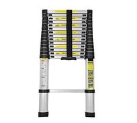 Eulenke Échelle télescopique 4,4 m, echelle Pliante antidérapante, Polyvalente en Aluminium de qualité supérieure, Interrupteur de sécurité, escabeau telescopique Charge maximale : 150 kg