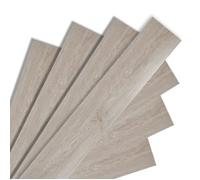 Eulenke Lames de sol PVC adhésives -Boite de 14 lames vinyle auto-adhésives - 2 m² - Chêne blancPLAQUETTE DE PAREMENT