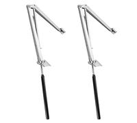 Eulenke Lot de 2 ouvre-fenêtres automatiques à ressort unique pour serre, abri de jardin, serre, entraînement de fenêtre, hauteur de levage 45 cm, contrôle de la température jusqu'à 7 kg, acier