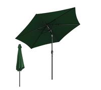 Eulenke Parasol de 270 cm de diamètre - Inclinable des deux côtés à 30 ° - Protection UV - En polyester - Imperméable et résistant aux taches - Parasol de marché sans support - Vert