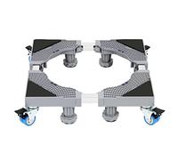 Eulenke Support de machine à laver 41-65 cm, 8 pieds et 4 roues, support pour machine à laver, socle réglable, socle pour réfrigérateur, sèche-linge, congélateur