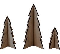 Eulenschnitt Sapins de Noël - Lot de 3 - nature