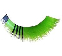 Eulenspiegel 000250 - Cils artificiels, vert/noir, 1 ml de colle spéciale pour cils, instructions, pour carnaval, fête à thème