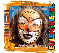 Eulenspiegel 204092 - Set de motifs lion, 4 couleurs, 1 pinceau, 1 notice, pour env. 40 masques, carnaval, fête à thème