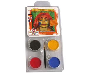 Eulenspiegel 204931 - Kit de maquillage abeille à miel, pour env. 40 masques, couleurs de maquillage, carnaval, fête à thème