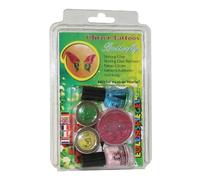 Eulenspiegel 730584 - Kit de tatouage scintillant Butterfly, kit de paillettes, papillon, carnaval, Halloween, fête à thème