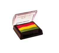 Eulenspiegel - Fard à paupières Profi-Aqua Split Cake 6 ml, Rasta | Maquillage à base d'eau pour le maquillage du visage et du corps, pour le carnaval et les soirées à thème