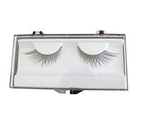 Eulenspiegel - Faux cils noirs avec bande pailletée rouge | Un regard étincelant, avec 1 ml de colle spéciale et mode d'emploi, pour le carnaval et les soirées à thème