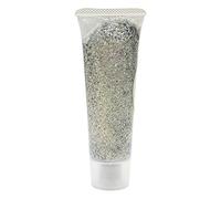 Eulenspiegel - Gel scintillant, Body Glitter, paillettes pour le corps, maquillage, carnaval, festival, Bijou en Argent