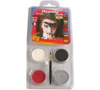 Eulenspiegel 204030 - Set de motifs Dracula, 4 couleurs, 1 pinceau, 1 notice, pour env. 40 masques, carnaval, fête à thème