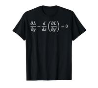 Euler-Lagrange Fundamental Equation of Lagrangian Physics T-Shirt Graphique avec Valeur, Homme, Noir, S