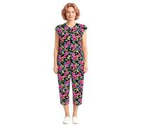 Eulervate Femme Grenouillère Personnes Âgées Alzheimer Combinaison de Soin Pyjama Noir XXL