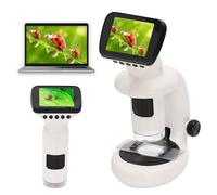 EULEUY 2en1 Microscope pour Enfants, 1000x Microscope Numérique Portable pour Enfants avec écran LCD de 2,4 Pouces.Jouet Scientifique Éducatif. Kit Découverte pour Enfants de 4 à 8 Ans.