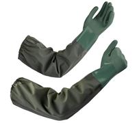 Eulihent 1 Paire Gants Longs 70 cm Gant Menage Imperméables Gant Protection Chimique Dépolie Étanche Gants Allongés en Caoutchouc Antidérapants Gants de Nettoyage Réutilisables pour Industrie Pêche