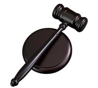 Eulihent Marteau de Juge en Bois avec Socle Marteau de Vente aux Enchères et Cadeaux Ensemble de Outils Maillets en Bois pour Juges Avocat Conférences Priseurs (Version B)