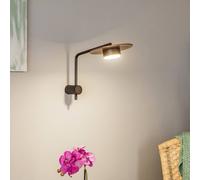 Euluna Applique murale Disk Nowodvorski Lighting, dimmable, bois foncé, Salon / Salle à manger, Métal, Moderne, Applique