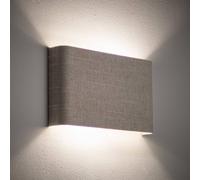 Euluna Applique murale Santana B Nowodvorski Lighting, dimmable, beige, Salon / Salle à manger, Textile / Tissu / Soie, Moderne, Applique Murale Tissu
