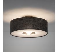 Euluna Plafonnier Amarela M Nowodvorski Lighting, dimmable, noir, Salon / Salle à manger, Textile / Tissu / Soie, Moderne, Plafonnier Tissu