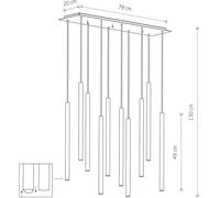 Euluna Suspension luminaire Laser Nowodvorski Lighting, dimmable, multicolore, Salon / Salle à manger, Métal, Moderne, Suspension