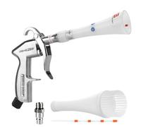 EUMAYES Dry Blow Gun Pistolet de Nettoyage à Air Comprimé, Pistolet Air Comprimé 6-9,2 Bars avec 1 Tubes une Buse à Brosse, Haute Pression Soufflette Air Comprimé pour Nettoyer les Voitures