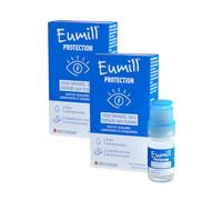 EUMILL | Protection | Gouttes oculaires lubrifiantes & hydratantes | Yeux fatigués, secs et exposés aux écrans | Sans conservateur | Compatibles avec lentilles de contact | Lot de 2 flacons x 10ml